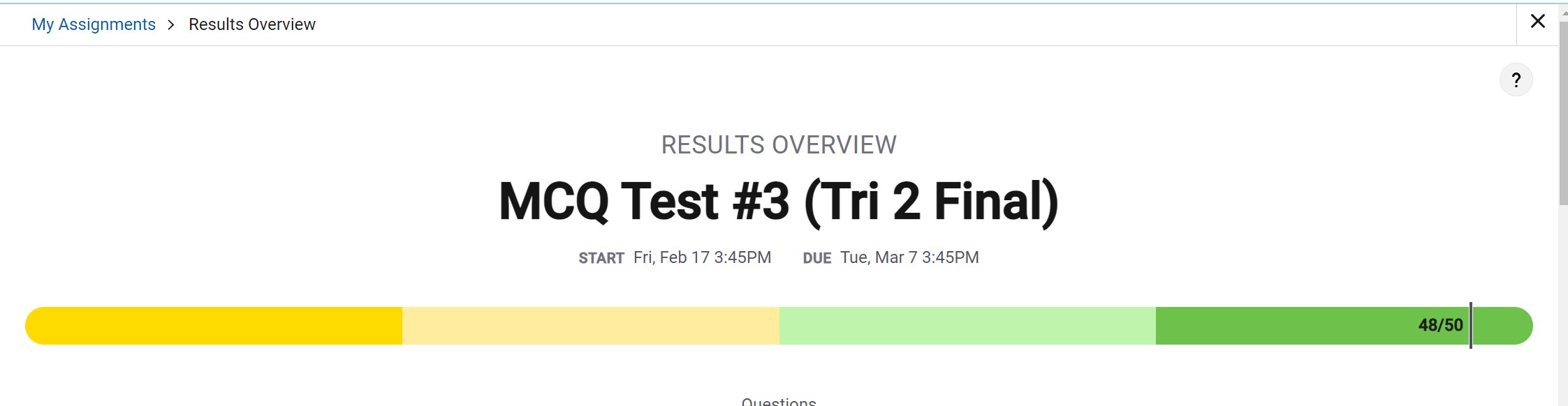 MCQ Test #3